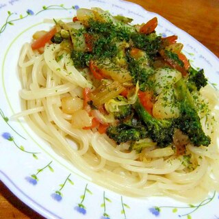 ブロッコリーとニンジンのパスタ